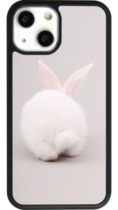Coque iPhone 13 mini - Silicone rigide noir Easter 2024 bunny butt