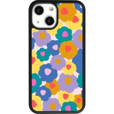iPhone 13 mini Case Hülle - Silikon schwarz Easter 2024 flower power