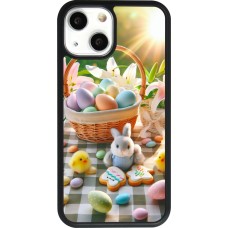 iPhone 13 mini Case Hülle - Silikon schwarz Ostern 2025 Osterkorb