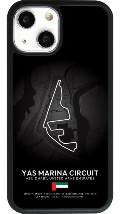 Coque iPhone 13 mini - Silicone rigide noir F1 Track 2025 Abu Dhabi