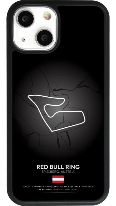 Coque iPhone 13 mini - Silicone rigide noir F1 Track 2025 Austria