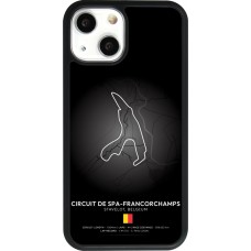 Coque iPhone 13 mini - Silicone rigide noir F1 Track 2025 Belgium