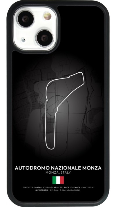 Coque iPhone 13 mini - Silicone rigide noir F1 Track 2025 Italy