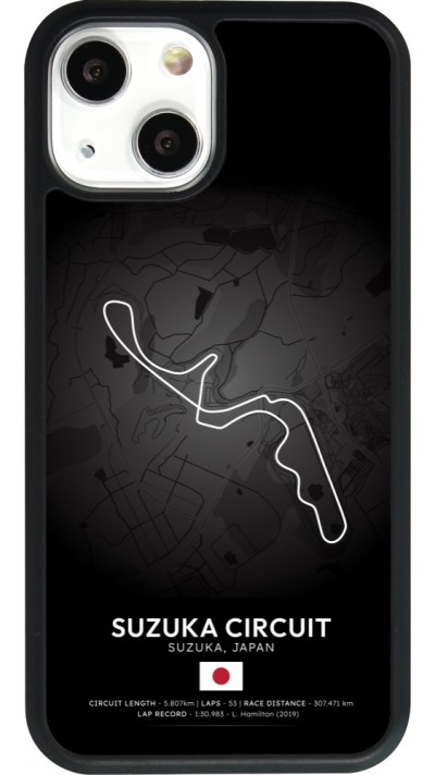 Coque iPhone 13 mini - Silicone rigide noir F1 Track 2025 Japan