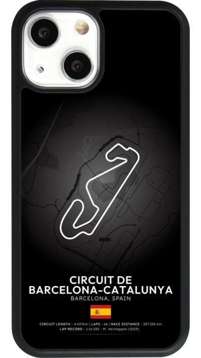 Coque iPhone 13 mini - Silicone rigide noir F1 Track 2025 Spain