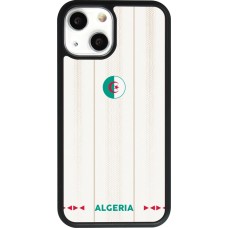 Coque iPhone 13 mini - Silicone rigide noir Maillot de football Algérie 2026 personnalisable