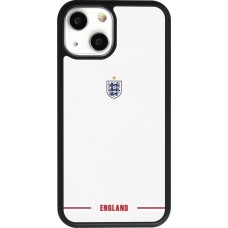 Coque iPhone 13 mini - Silicone rigide noir Maillot de football Angleterre 2026 personnalisable