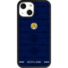 Coque iPhone 13 mini - Silicone rigide noir Maillot de football Ecosse 2026 personnalisable