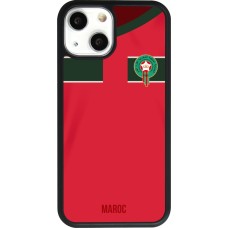 iPhone 13 mini Case Hülle - Silikon schwarz Marokko 2022 personalisierbares Fussballtrikot