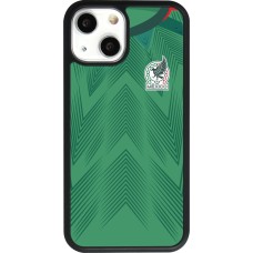 iPhone 13 mini Case Hülle - Silikon schwarz Mexiko 2022 personalisierbares Fussballtrikot