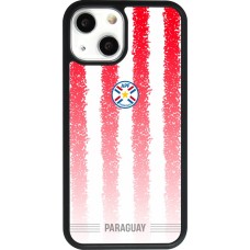 Coque iPhone 13 mini - Silicone rigide noir Maillot de football Paraguay 2026 personnalisable