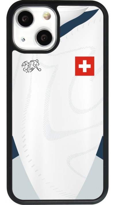 iPhone 13 mini Case Hülle - Silikon schwarz Schweiz Away personalisierbares Fussballtrikot