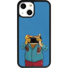 Coque iPhone 13 mini - Silicone rigide noir Frog with camera DTMF