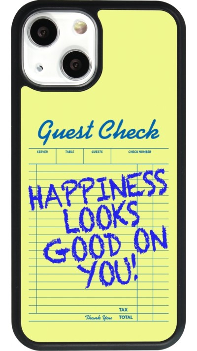 Coque iPhone 13 mini - Silicone rigide noir Guest check 2026