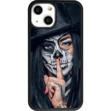 Coque iPhone 13 mini - Silicone rigide noir Halloween 18 19