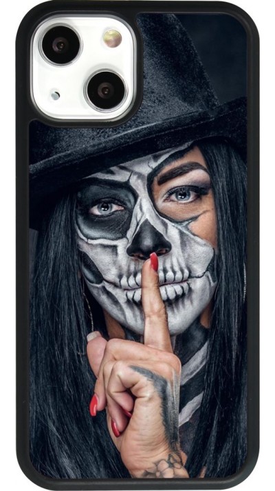 Coque iPhone 13 mini - Silicone rigide noir Halloween 18 19