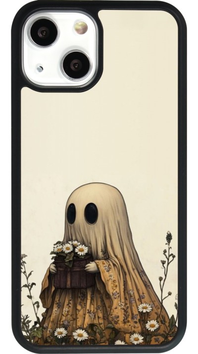 Coque iPhone 13 mini - Silicone rigide noir Halloween 2025 Ghost gardener