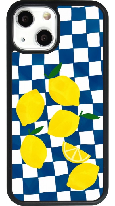 Coque iPhone 13 mini - Silicone rigide noir Illustration lemons 2026