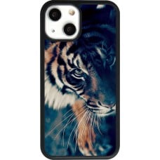 Coque iPhone 13 mini - Silicone rigide noir Incredible Lion