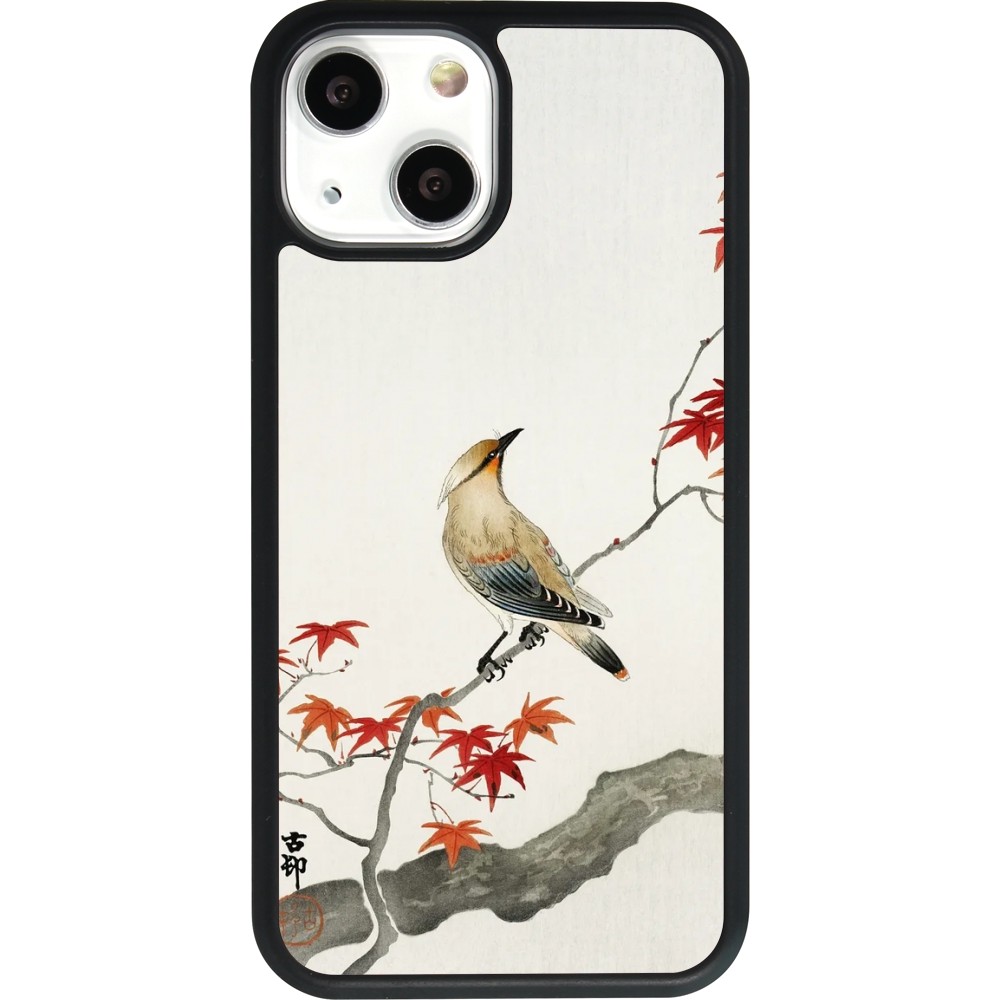 iPhone 13 mini Case Hülle - Silikon schwarz Japanese Bird