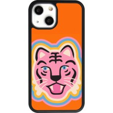 Coque iPhone 13 mini - Silicone rigide noir Lion colors 2026