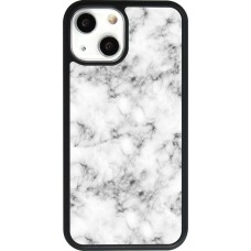 Coque iPhone 13 mini - Silicone rigide noir Marble 01