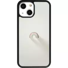 Coque iPhone 13 mini - Silicone rigide noir Mini Rainbow Minimal