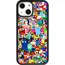 Coque iPhone 13 mini - Silicone rigide noir Mixed cartoons