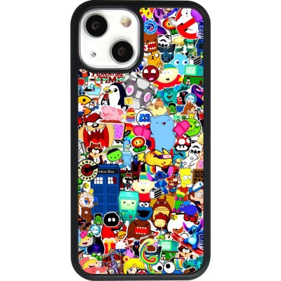 Hülle iPhone 13 mini - Silikon schwarz Mixed cartoons