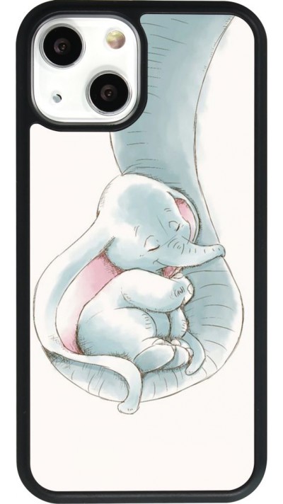 Coque iPhone 13 mini - Silicone rigide noir Mom 1903