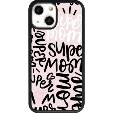 iPhone 13 mini Case Hülle - Silikon schwarz Mom 2024 Super mom