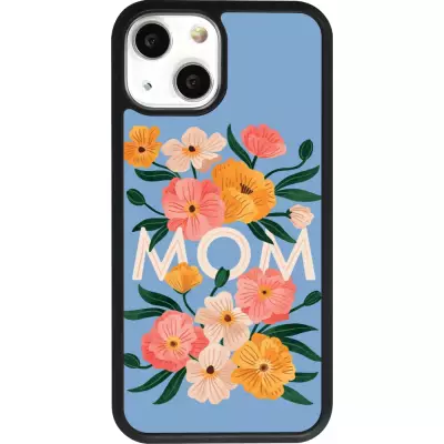 iPhone 13 mini Case Hülle - Silikon schwarz Mom 2026 Flowers