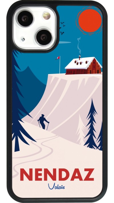 iPhone 13 mini Case Hülle - Silikon schwarz Nendaz Cabane Ski