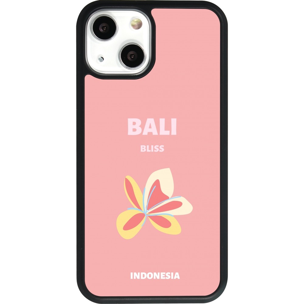 iPhone 13 mini Case Hülle - Silikon schwarz Pop Summer Destination Bali