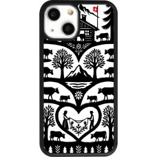 Coque iPhone 13 mini - Silicone rigide noir Poya Suisse 2