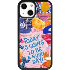 iPhone 13 mini Case Hülle - Silikon schwarz Preppy Today is Going to be a good day