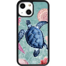 Coque iPhone 13 mini - Silicone rigide noir Preppy Turtle
