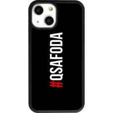 Coque iPhone 13 mini - Silicone rigide noir Qsafoda 1