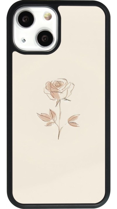 iPhone 13 mini Case Hülle - Silikon schwarz Rosa Sand Minimalistisch