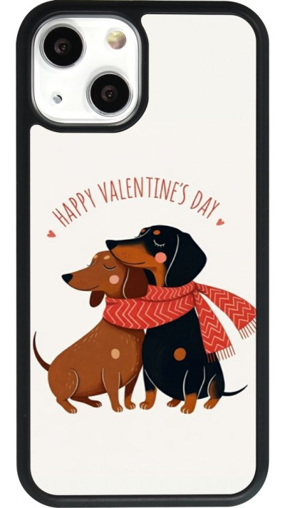 Coque iPhone 13 mini - Silicone rigide noir Saint Valentines Day 26 Happy Valentine
