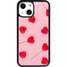 Coque iPhone 13 mini - Silicone rigide noir Saint Valentines Day 26 Lollipop