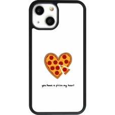 Coque iPhone 13 mini - Silicone rigide noir Saint Valentines Day 26 You have my pizza heart