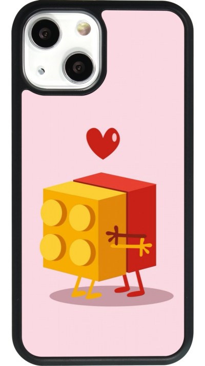 Coque iPhone 13 mini - Silicone rigide noir Saint Valentines Day 26 Puzzle