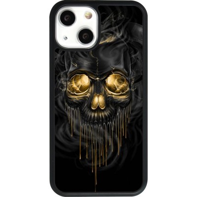 Coque iPhone 13 mini - Silicone rigide noir Skull 02