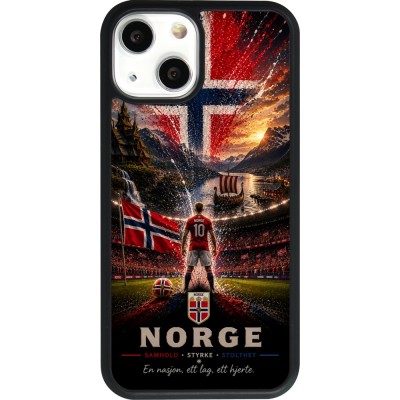 iPhone 13 mini Case Hülle - Silikon schwarz Fussball Norwegen splash 2026