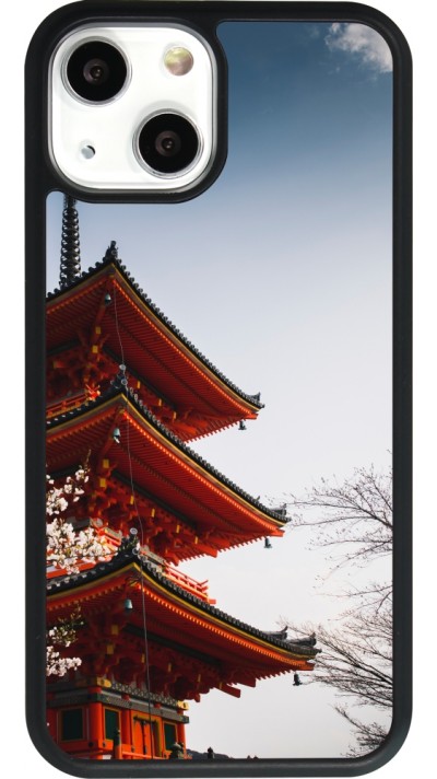 Coque iPhone 13 mini - Silicone rigide noir Spring 23 Japan