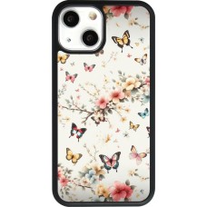 iPhone 13 mini Case Hülle - Silikon schwarz Frühling 25 Leichte Schmetterlinge