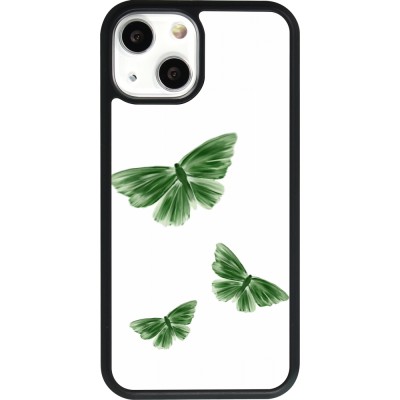 Coque iPhone 13 mini - Silicone rigide noir Butterflies Spring 2026