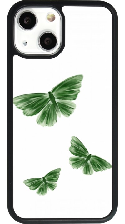 Coque iPhone 13 mini - Silicone rigide noir Butterflies 2026