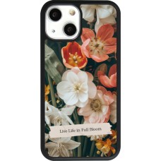 Coque iPhone 13 mini - Silicone rigide noir Full Bloom 2026
